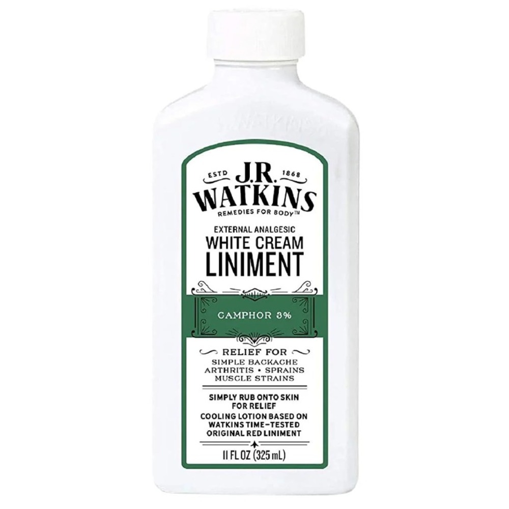 JR Watkins White Cream Liniment External Analgesic Camphor 11 fl oz Exp 09/2024